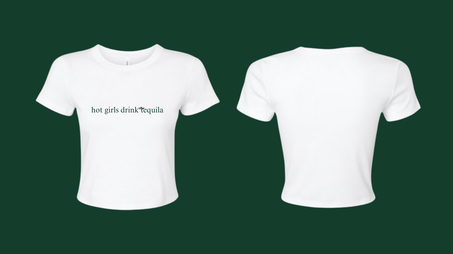 hot girls drink tequila baby tee